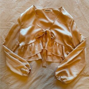 Cream Satin Blouse
